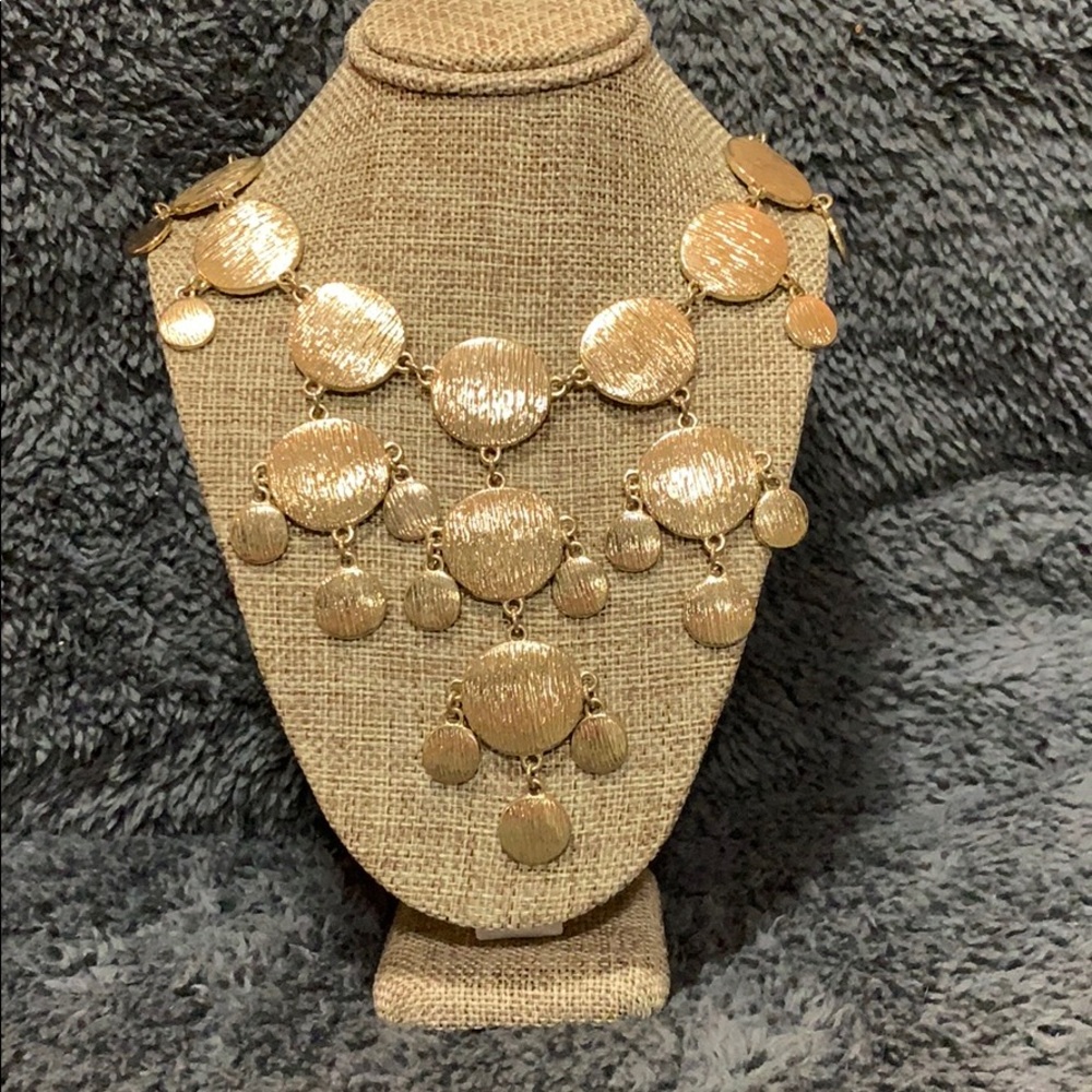 Gold medallion necklace